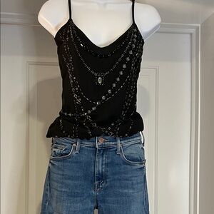 Flounce Beaded Top Size XS